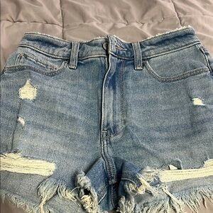 Hollister Blue Distressed Jean Shorts
